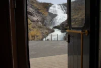 Kjosfossen Waterfall from the Flåm Railway